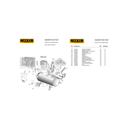 Compresseur à piston NUAIR série K-PRO Intensive : Haute performance pour professionnels.