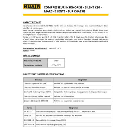 NUAIR SILENT Piston Compressor with 500L Tank - 2-Year Warranty