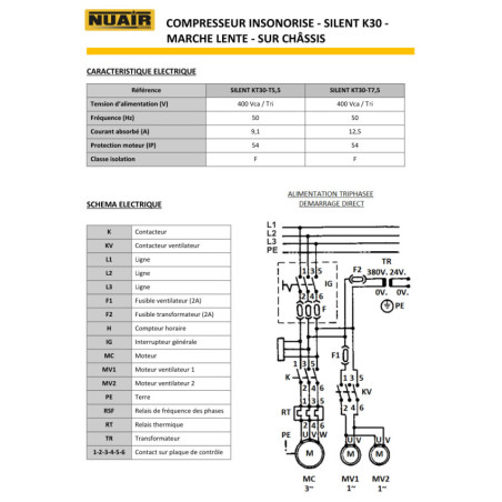 NUAIR SILENT Piston Compressor - High Performance with 500L Tank