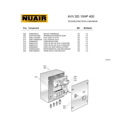 Image : "Compresseur à piston Nuair K50/500F/10SD - Haute qualité pour besoins intensifs