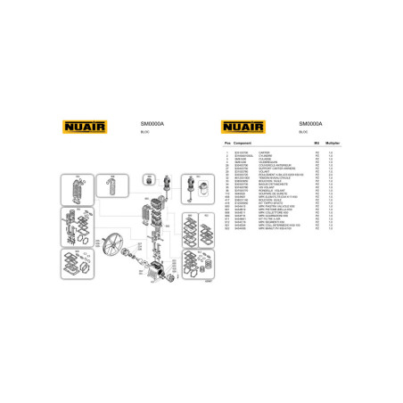 Compresseur à piston Nuair K50/500F/10SD : Performances exceptionnelles pour besoins intensifs.