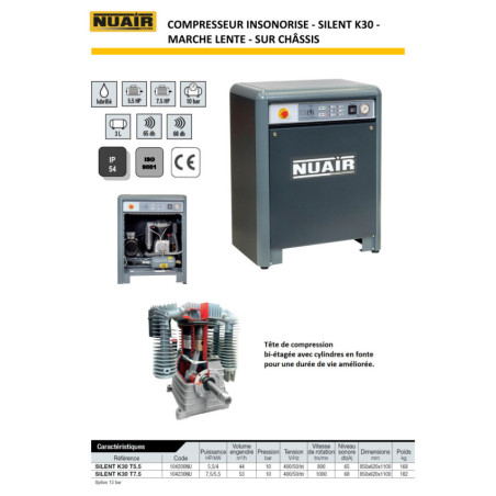 Compresseur Insonorisé NUAIR : Qualité industrielle pour besoins professionnels exigeants.
