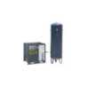 Compresseur à vis 5,5 kW 7,5 CV, 10 bars avec réservoir d'air vertical.