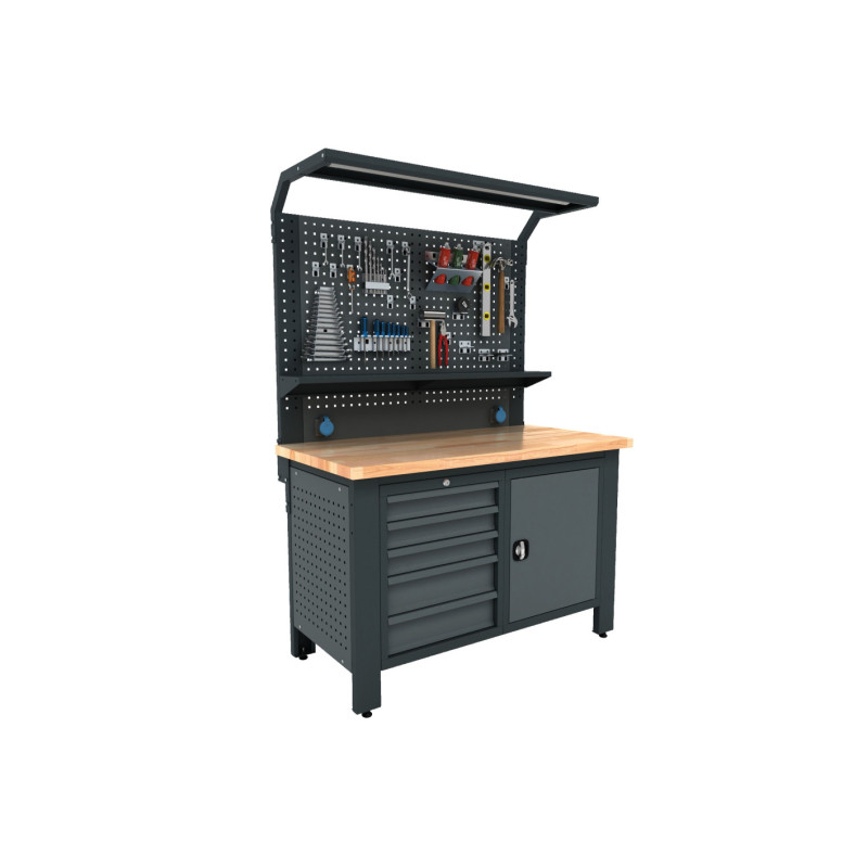 Établi industriel haut de gamme : robustesse, fonctionnalité et durabilité exceptionnelle garanties.