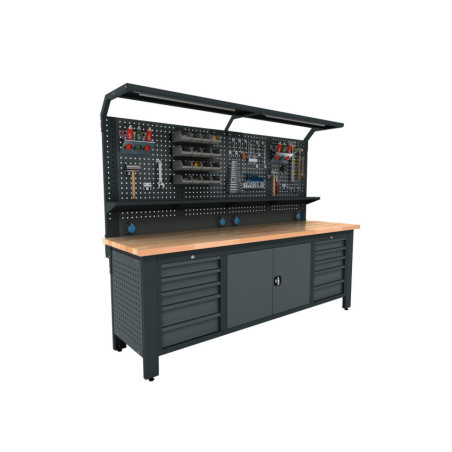 Établi industriel haut de gamme : robustesse, fonctionnalité et organisation pour vos outils.