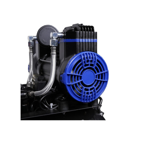 Compresseur silencieux Airpro 2×1.8 CV avec réservoir de 40 L, performances optimales.