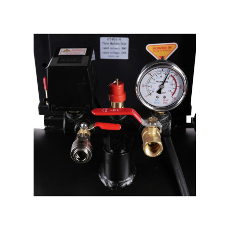 Compresseur silencieux Airpro 3×1 CV avec réservoir de 100 L, nouvelle technologie sans huile.