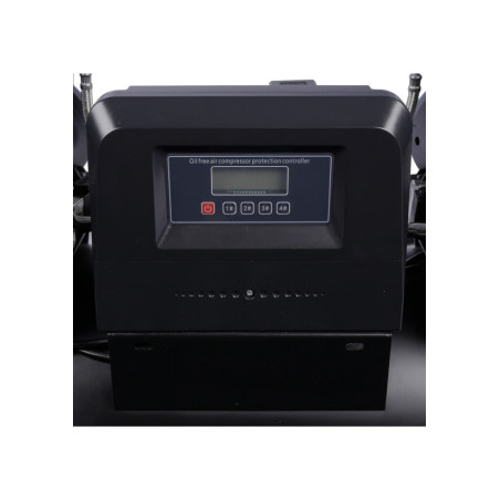 Compresseur silencieux Airpro 4x2CV, réservoir 120L, sans huile, performances optimales, durable.