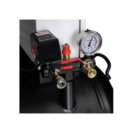 Compresseur silencieux Airpro 6×2 CV avec réservoir 280L, performances optimales.