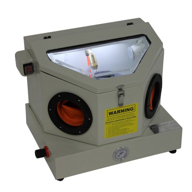 Cabine de sablage / grenaillage 400x300x240, efficace et sécurisée.