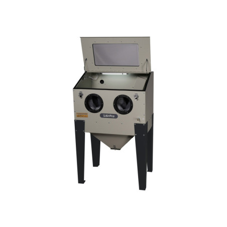 Cabine de sablage haut de gamme pour restauration automobile, kit complet inclus.