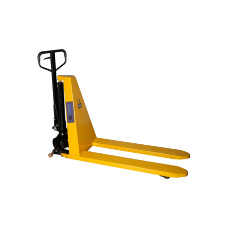 Image alt : Transpalette à ciseaux Mammuth, robuste et polyvalent, capacité 1000 kg, hauteur 800 mm.