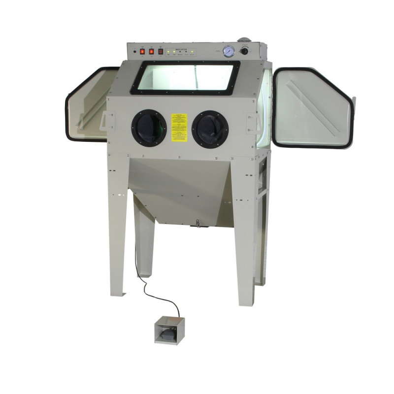 Cabine de Sablage Professionnelle : Dimensions généreuses, capacité de charge 60 kg, efficacité remarquable.