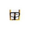 Manual scissor lift stacker with 160 cm lifting height, ideal for warehouses and workshops.