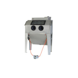 Image: Cabine de sablage avec accessoires inclus, capacité 420L, idéale pour travaux de sablage.