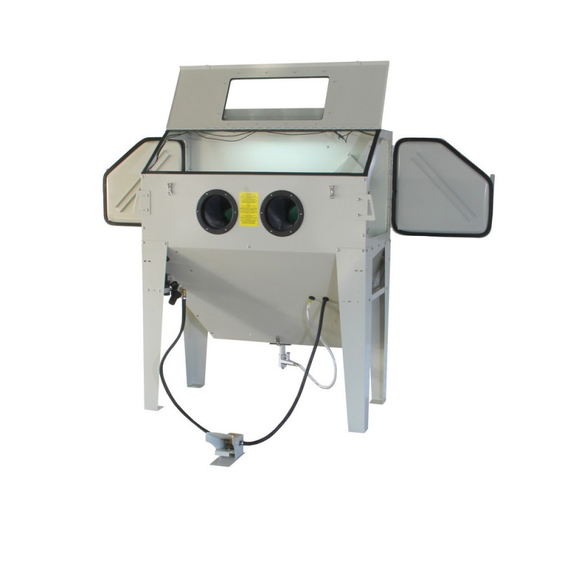 Cabine de sablage / sableuse - Dimensions, accessoires inclus, ne convient pas au sablage à la soude.