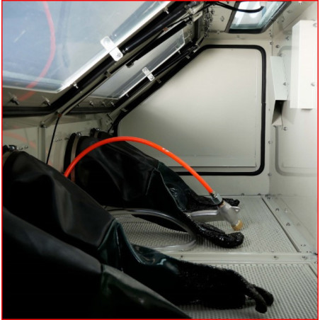 AirPro Dual Sandblasting Cabinet - Ideal for safe sandblasting of large parts. Allows simultaneous work for two people.