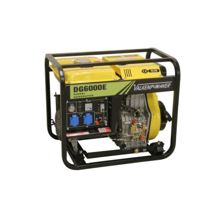 Groupe électrogène diesel ouvert avec protection d'huile et caractéristiques standard complètes.