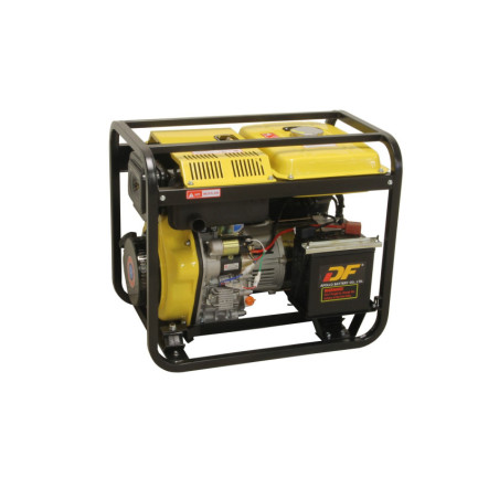 Générateur électrogène diesel de type ouvert avec protection d'huile intégrée.