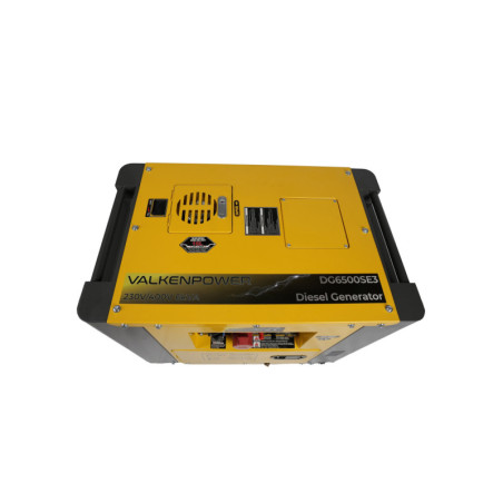 Groupe électrogène diesel silencieux avec protection d'huile et démarrage électrique.