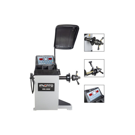 Équilibreuse INVENTO VBS 200E : Compacte, économique et professionnelle pour ateliers automobiles.