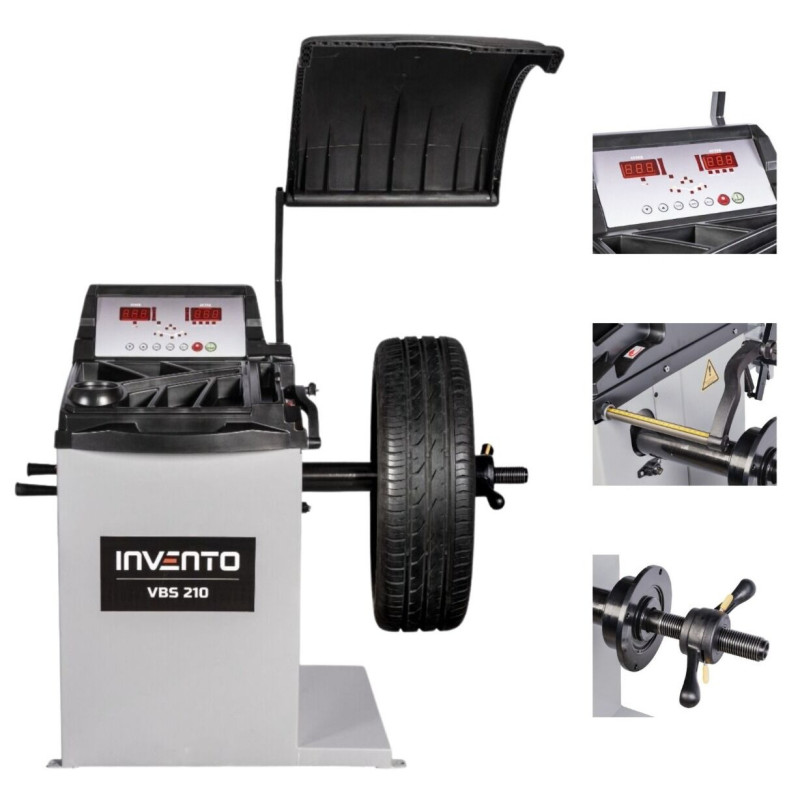Équilibreuse de roues automatique INVENTO VBS 210 - Précision, fiabilité, efficacité.