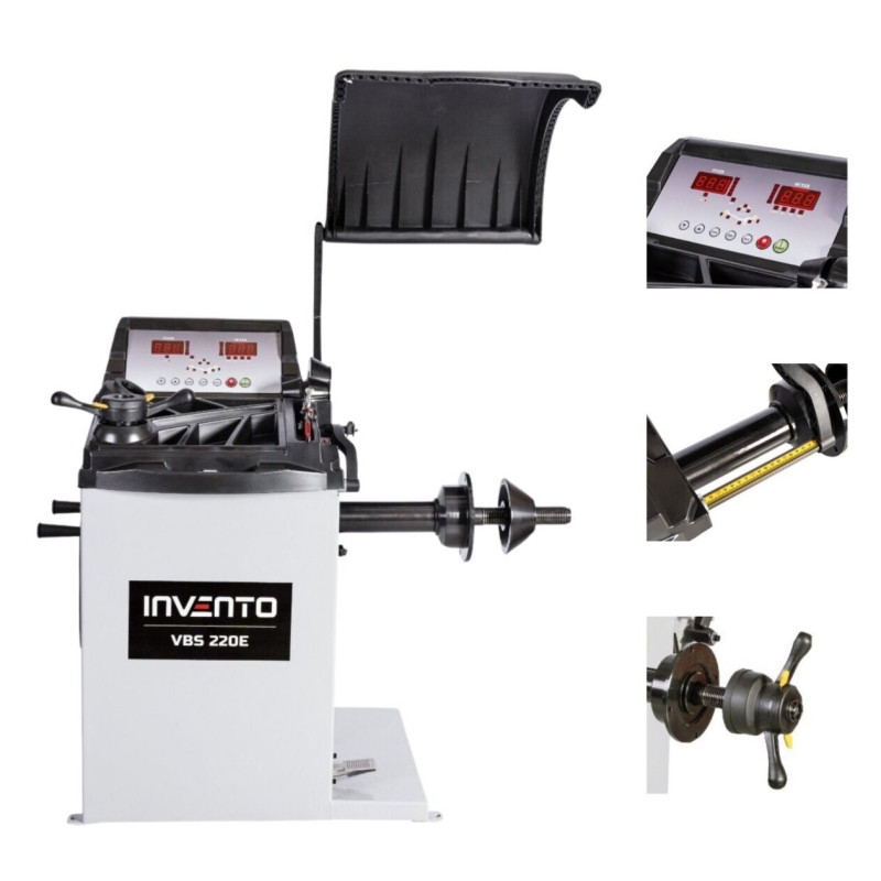 Équilibreuse de roues automatique INVENTO VBS 220E - Précision et efficacité exceptionnelles.