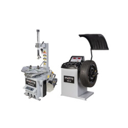 Pack Invento Classic: Démonte-pneus 12-23" avec bras pivotant + Équilibreuse 24" laser LED.