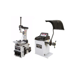 Démonte-pneu double vitesse 26″ et Equilibreuse 24″ : la solution idéale pour professionnels automobiles.