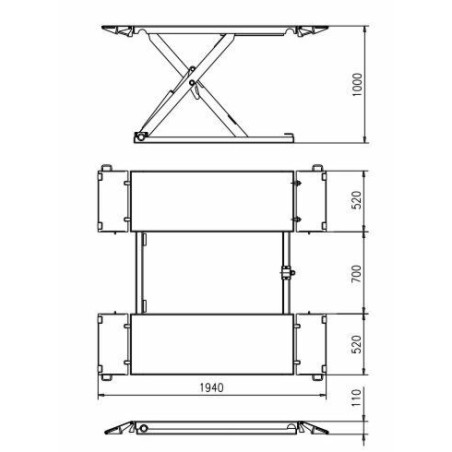 Élévateur Invento SL S30 : Levage facile et sécurisé jusqu'à 3 tonnes.