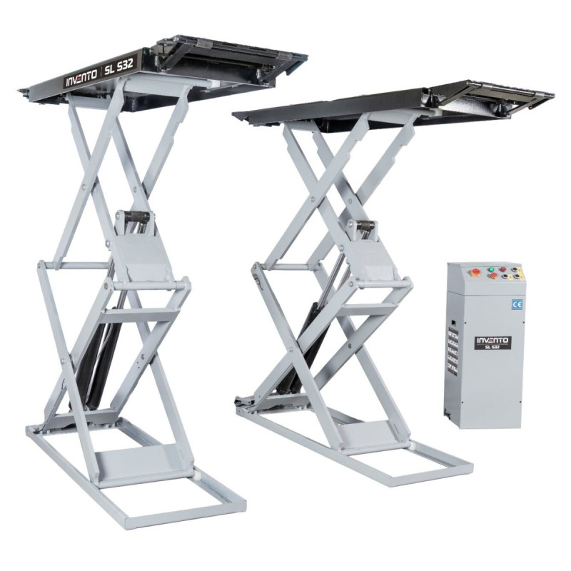 Élévateur double-ciseaux Invento SL S 32 : robuste, fiable, capacité 3 tonnes.