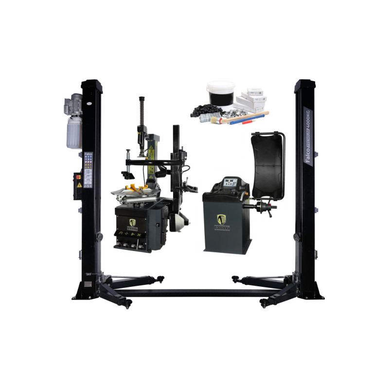 Pack garage premium : Démonte-pneu + Equilibreuse Runflat, pour professionnels de la pneumatique.
