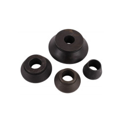 Ensemble de 4 cônes standards pour fixation d'essieux, polyvalence optimale garantie.